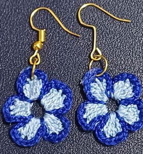 Light And Dark Blue Earrings