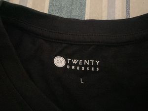 Twenty Dresses Large Baggy Style Black T-shirt