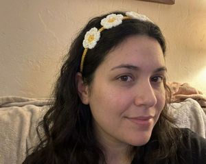 Daisy Crochet Hair Garland