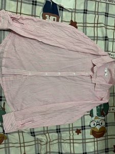 Striped Pink Button-Down Shirt