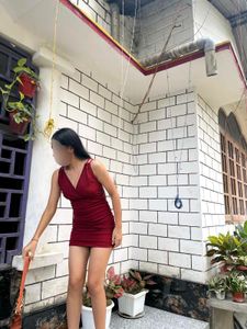 Burgundy Ruched Mini Dress