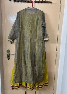 long frock with coat on top of it