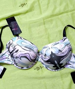 Multicolored Underwire Plus Size Bra