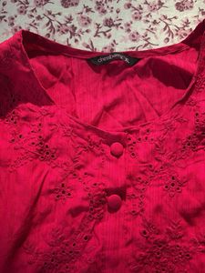 Pink Embroidered Top