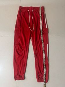 Red Cargo Joggers