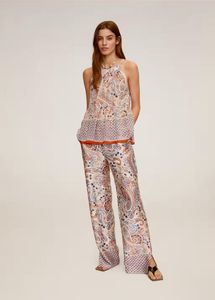 Paisley Print Long Top &amp; Pant Set
