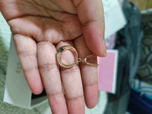 Giva Rose Gold Circle Of Love Pendant W Link Chain