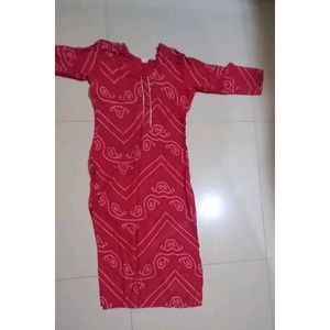 Red &amp; white Chunri Kurta Set