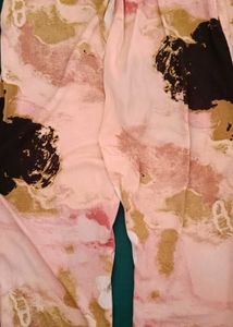 Peach Embroidered Coord Set