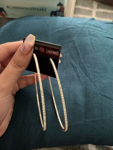 Rhinestone Hoop Earrings