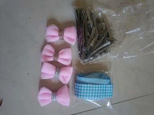 3mm Alligator Clips With Grossgrain Ribbon