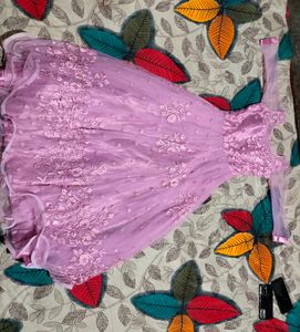Elegant Pink Floral Gown