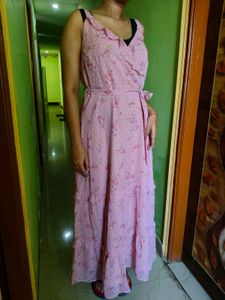 Floral Pink Maxi Dress