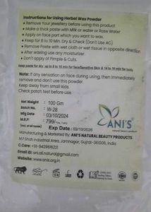 Ani&#39;s Turmeric Facial Wax