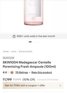 Skin1004 Poremizing Fresh Ampoule
