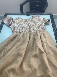 Khaki Organza Gown