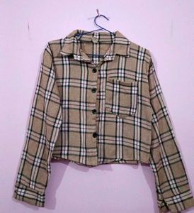 Plaid Crop Top Button-Down