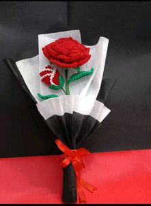 Handmade Crochet Rose Flower Bouquet