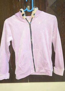 Sparkly Lavender Velvet Hoodie
