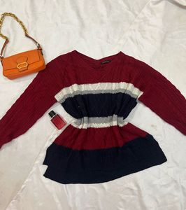 Striped Knit Sweater