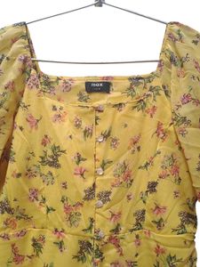 Women Casual Printed Dress with Wide Neckline