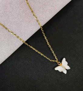 Butterfly Pendant Necklace (Gold Plated) 🤍🦋