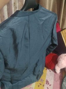 Party Looking Blazer Blue With Silver Combination