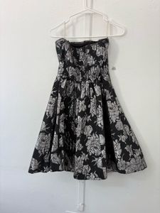 Floral Strapless Dress