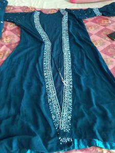 Heavy Stone Work Kurta Pant With Shrug