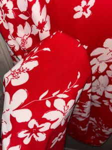 Floral Red Dress