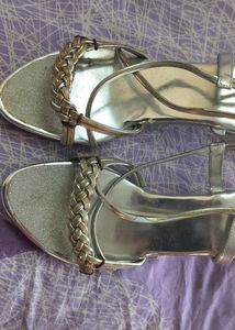 Brand New Silver Heels Shoes