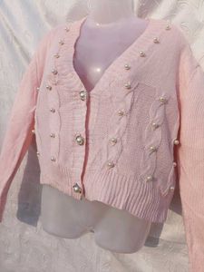 Shein Pearl Detail Cropped Cardigan 💕