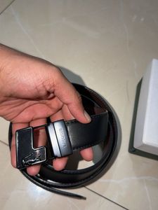 Lacoste Black Leather Belt