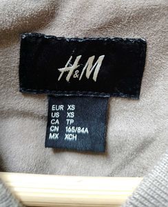 H&amp;M Suede Bomber Jacket
