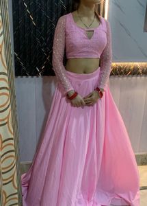 Pretty Pink Backless Lehanga🌸🎀🌸