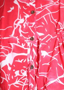 Buttoned Cinched Waist Top