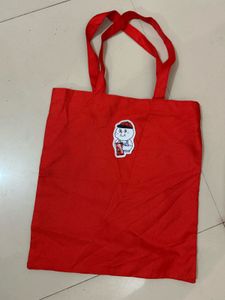 maltese Red Graphic Print Tote Bag