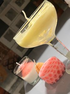 Lemon latte candle