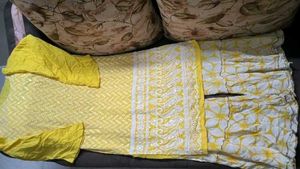 Yellow Floral Print Dress