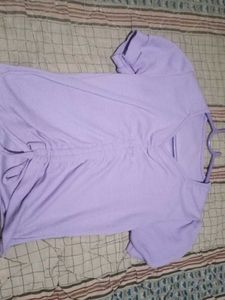 Lavender Tie-Front Top