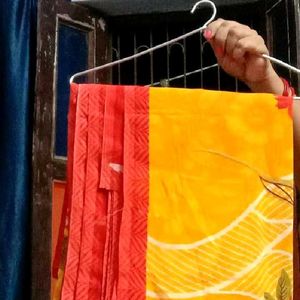 New saree with unstitched blouse piece