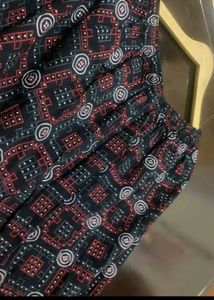 Black Color Printed Lower Pyjama For 30 Waist