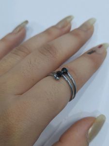 Y2k Black Emreled Ring