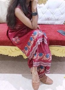 Maroon Embroidered Sharara Set