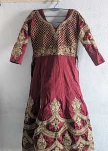 Ethnic Gown With Heave Embroidery