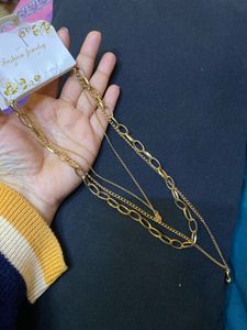 3 Layer Golden Neck Chain