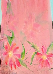 Gorgeous Hand Painted Prach Color 3 Piece Suit Se