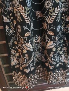 Black Embroidered Plazo Kurta Set