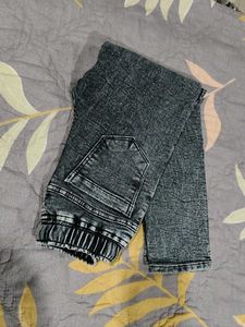 Black Grey Colour Jeans