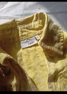 Yellow Cotton Fancy Shirt